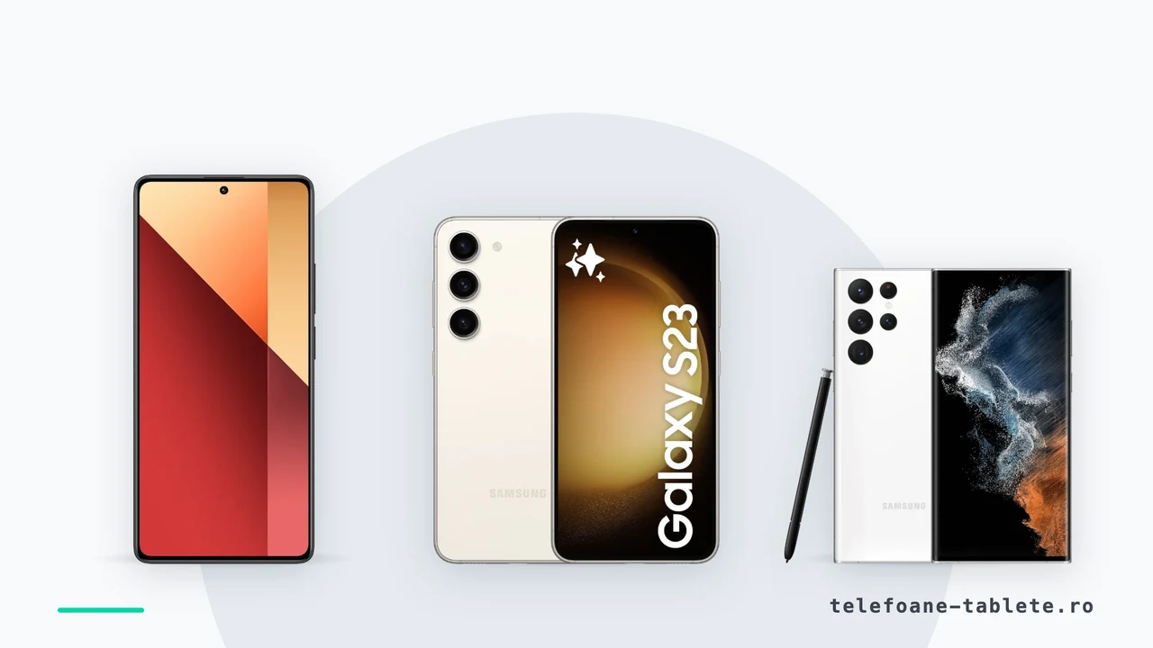 Trei telefoane comparate pe autonomie: Xiaomi Redmi Note 13 Pro, Samsung Galaxy S23 si Galaxy S22 Ultra