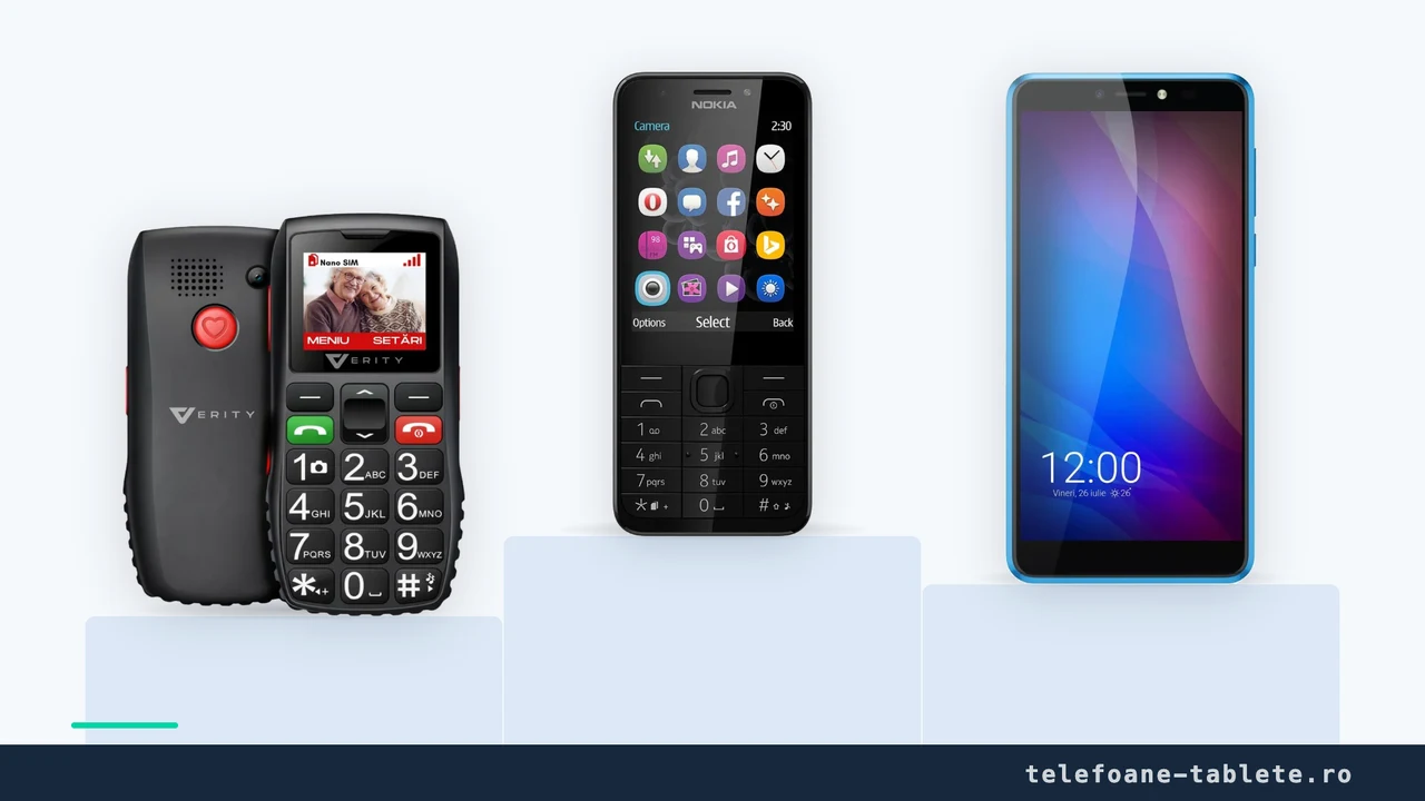 Trei telefoane sub treapta asta comparate: Seniori VERITY, Nokia 230 si Allview A20 LITE