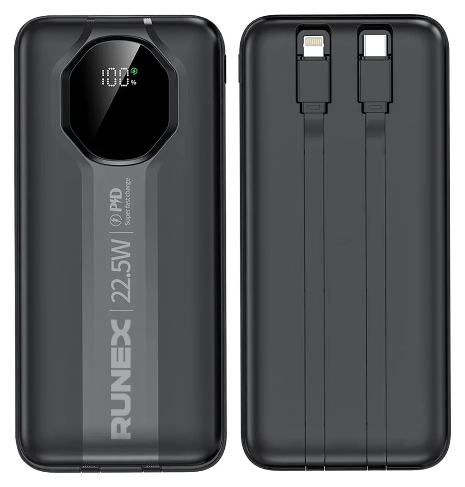 Runex PB900, 10.000 mAh, 3 porturi, incarcare in 4 h