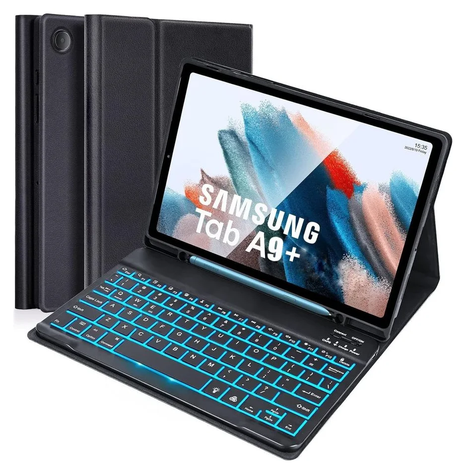 Husa cu tastatura iluminata, Galaxy Tab A11 Plus